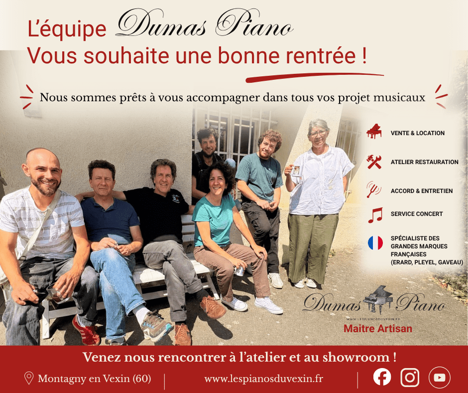 Equipe Dumas Piano rentrée sept 2026